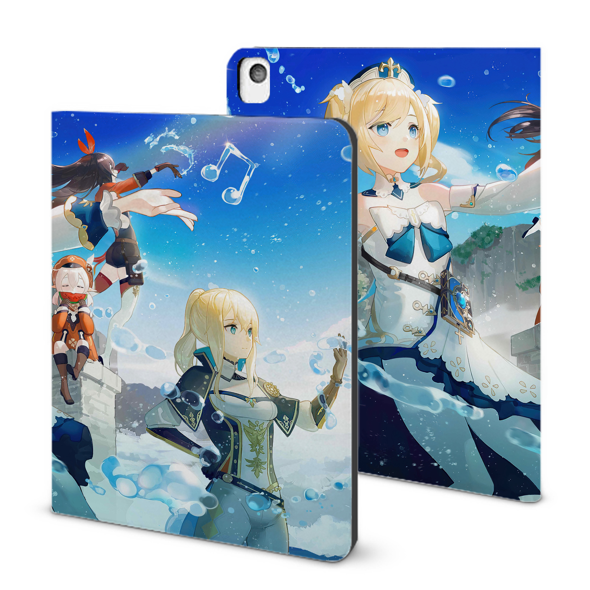 げんし神 genshin IPadケース ペンホルダー付き ブックスタイルデザイン